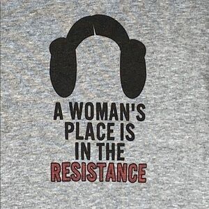 A woman’s place is in the resistance grey onesie